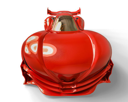 Fototapeta sport car whith no brand in a white background