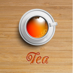 Realistic cup of tea, vector