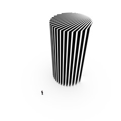 geometric shape cylinder cut to pieces