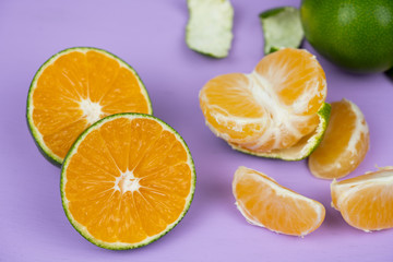 Naklejka na ściany i meble autumn fruit juice vitamin c mandarin