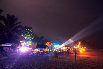 beach restaurants on the beach at night