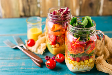 Healthy Homemade Jar Salad