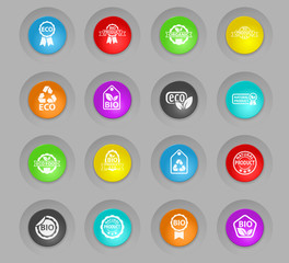 eco label icon set