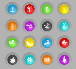 plants tools icon set