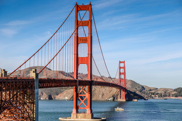 Famous Golden Gate Bridge in San Francisco, California, USA