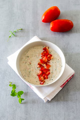 Raita is a typical Indian cooking sauce spread in India, Bangladesh and Pakistan. The raita is prepared simply with yogurt and spices