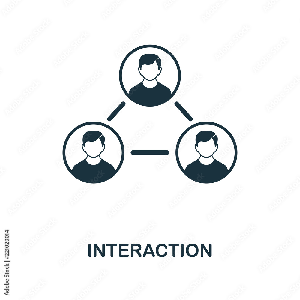 Poster interaction icon. monochrome style design from management icon collection. ui. pixel perfect simple 