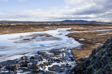 The river tributary at Thingvellir