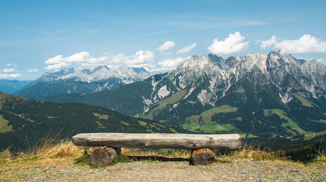 Aussicht in Bergwelt