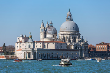 Fototapeta na wymiar Santa Maria della Salute waterfront day view in Venice, Italy