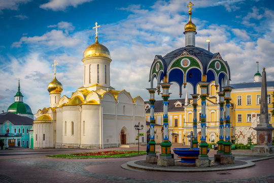 Trinity Cathedral at Holy Trinity St. Sergius Lavra.