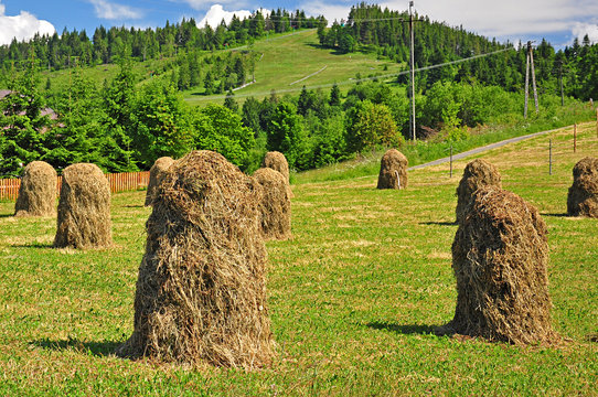 Stogi siana Beskidy