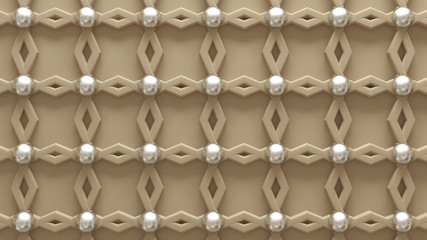 Architectural, interior pattern, white, yellow, gold texture wall. 3d illustration, 3d rendering.