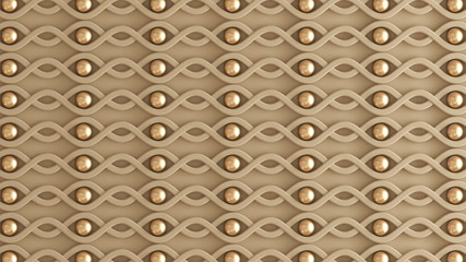 Architectural, interior pattern, white, yellow, gold texture wall. 3d illustration, 3d rendering.