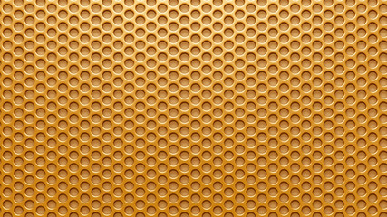 Gold background grille. 3d illustration, 3d rendering.