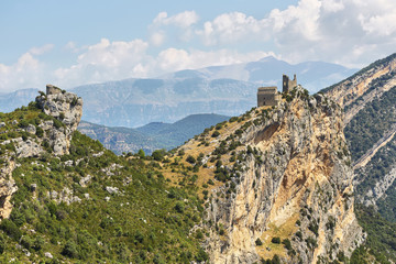 Fototapeta na wymiar Samitier castle in Sobrarbe region, Spain
