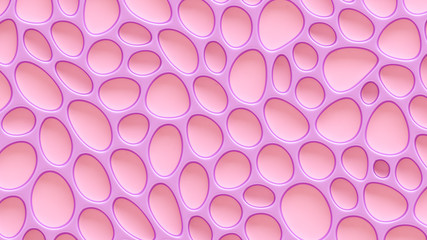 Pastel texture background with relief and circles. 3d illustration, 3d rendering.