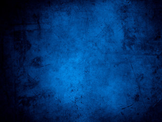 Blue grunge dark concrete wall texture background