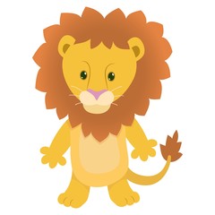 Hand drawn Lion. Natural colors. Collection of vector hand drawn elements. Illustration