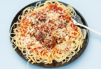 Spaghetti and meatballs
