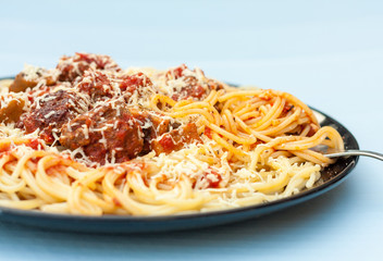 Spaghetti and meatballs
