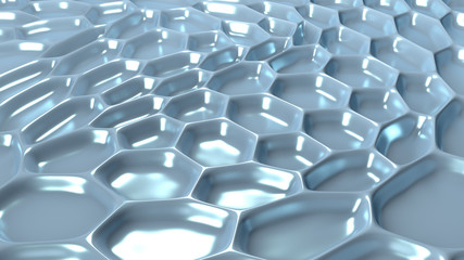 Obraz premium Gray geometric background with relief. 3d illustration, 3d rendering.