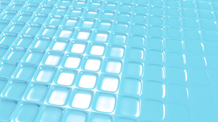 Blue geometric background with relief. 3d illustration, 3d rendering.