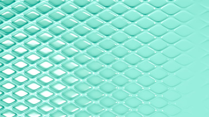 Fototapeta na wymiar Turquoise geometric background with relief. 3d illustration, 3d rendering.