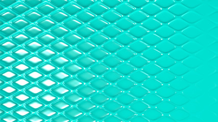 Turquoise geometric background with relief. 3d illustration, 3d rendering.