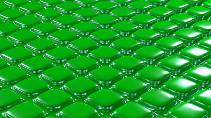 Green geometric background with relief. 3d illustration, 3d rendering.