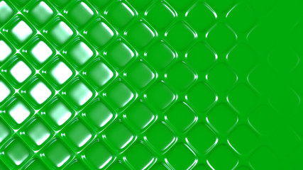 Fototapeta na wymiar Green geometric background with relief. 3d illustration, 3d rendering.