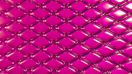 Pink geometric background with relief. 3d illustration, 3d rendering.