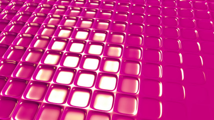 Pink geometric background with relief. 3d illustration, 3d rendering.