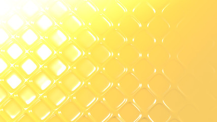 Yellow geometric background with relief. 3d illustration, 3d rendering.