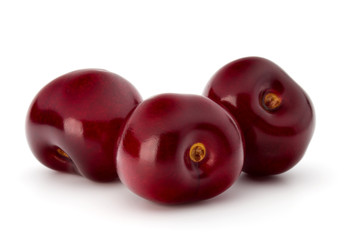 Sweet cherry berries isolated on white background cutout