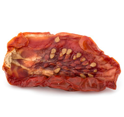 Dried tomato isolated on white background cutout