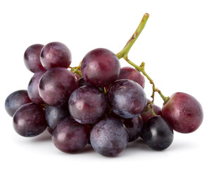 Red grape berry bunch isolated on white background cutout