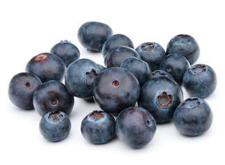 blueberry or bilberry or blackberry or blue whortleberry or huckleberry isolated on white background cutout