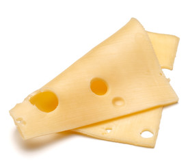 cheese slice isolated on white background cutout