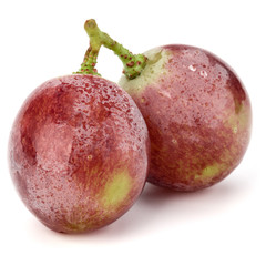 Red grape berry bunch isolated on white background cutout