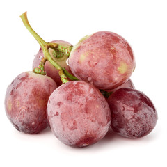 Red grape berry bunch isolated on white background cutout