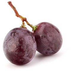 Red grape berry bunch isolated on white background cutout