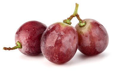 Red grape berry bunch isolated on white background cutout