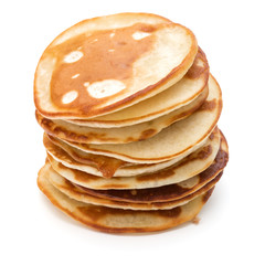 Pancakes  stack on white background