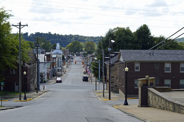 Fototapeta na wymiar Main Street in a small town