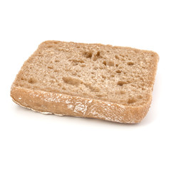 sliced Ciabatta bread isolated on white background cut out