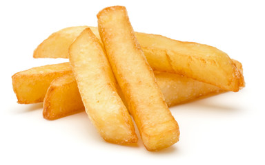 French Fried Potatoes isolated on white background