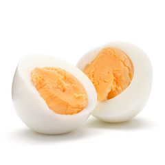 boiled egg isolated on white background cutout