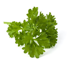 parsley leaves bunch isolated on white background cutout