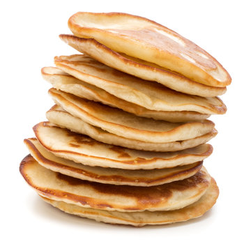 Pancakes  stack on white background